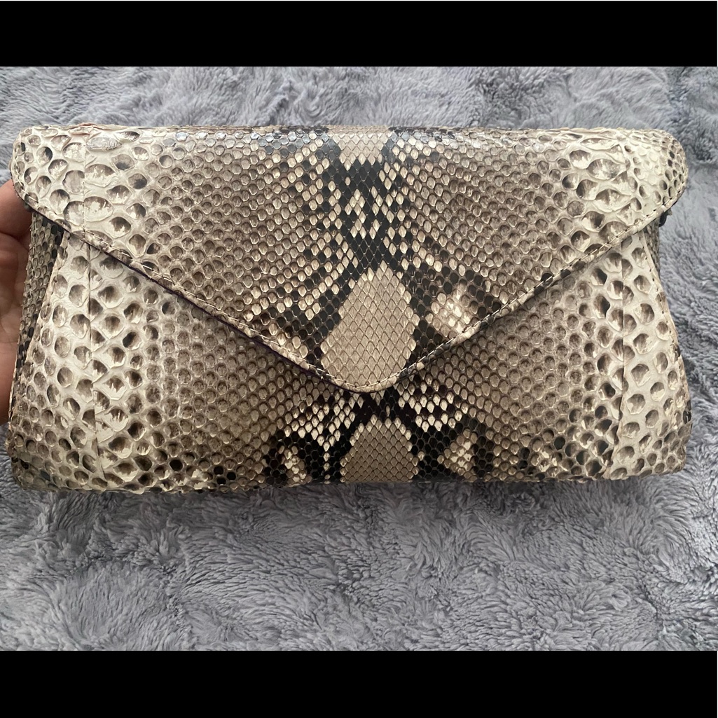 Real Python Skin Clutch